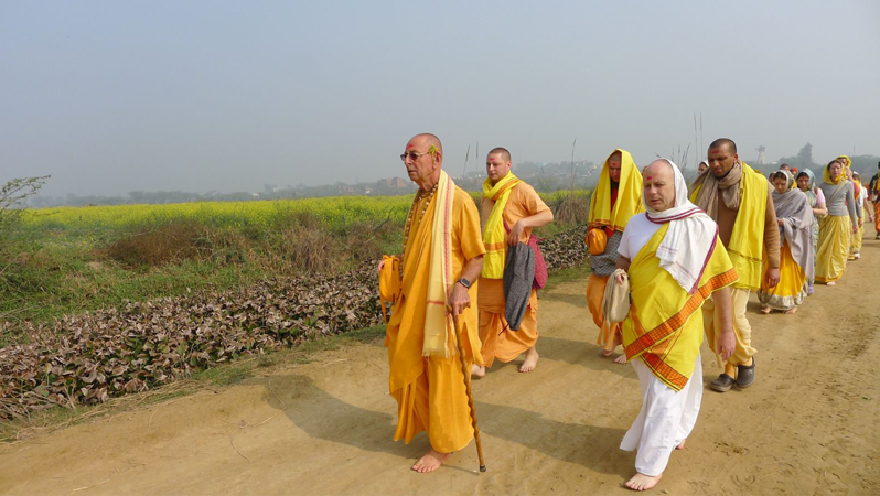 Accompanying my Guru (Spiritual Master) and Sadhus (saintly devotees) on Parikram (pilgrimage)